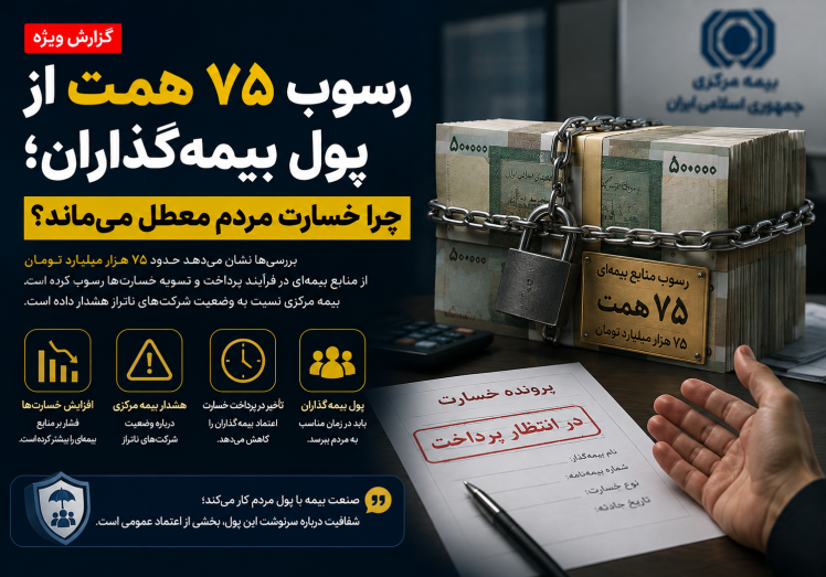 رسوب ۷۵ همت از پول بیمه‌گذاران؛ چرا خسارت مردم معطل می‌ماند؟